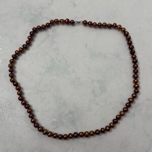 Elegant Brown Beaded Necklace